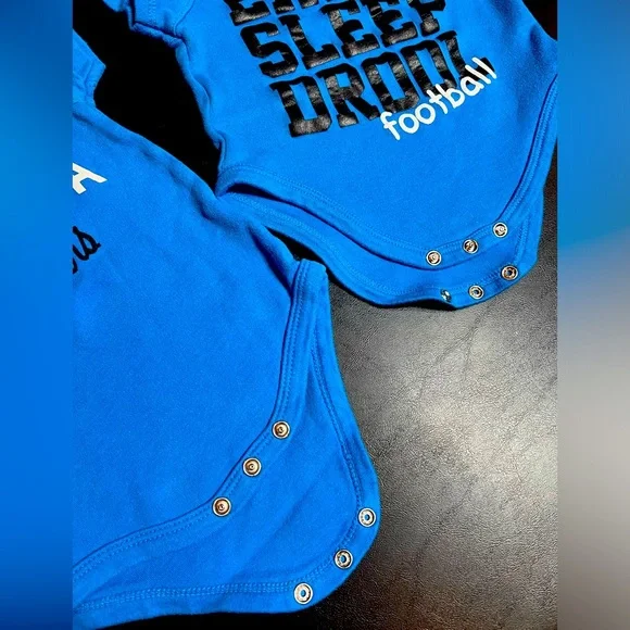 Carolina Panthers Blue Baby Onesies (2) - Picture 5 of 8